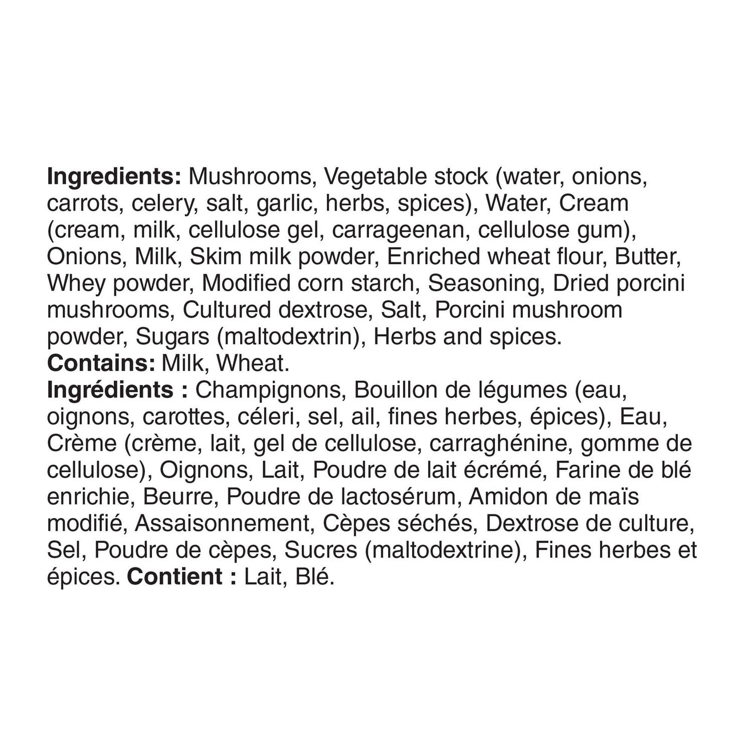 Soupe crème de champignons Mon marché fraîcheur