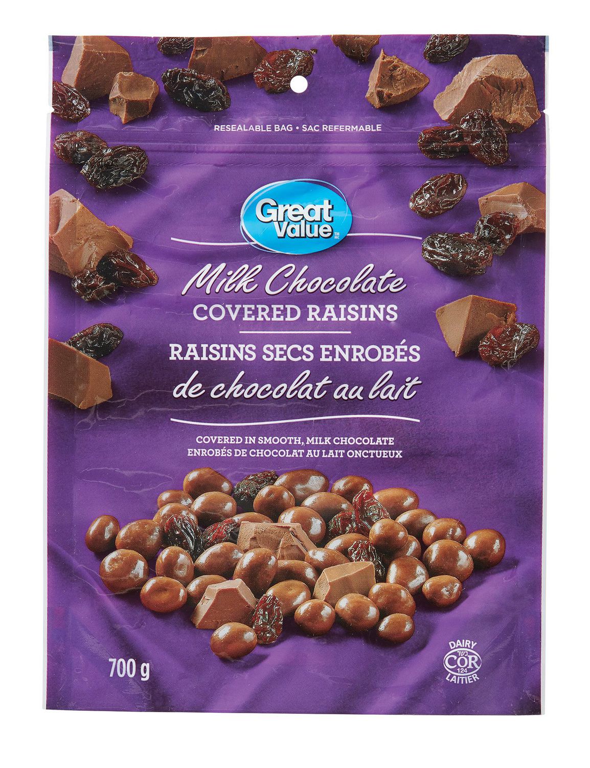 Great Value Milk Chocolate Covered Raisins Walmart Canada