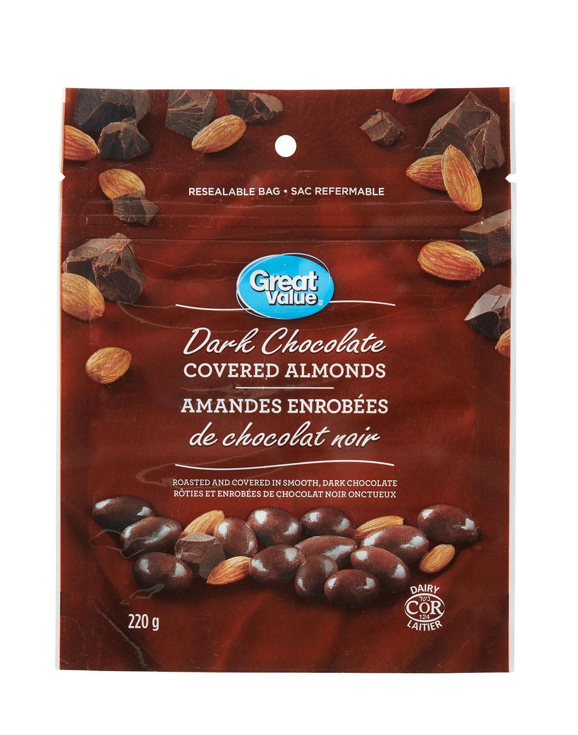 Great Value Dark Chocolate Covered Almonds Walmart Canada