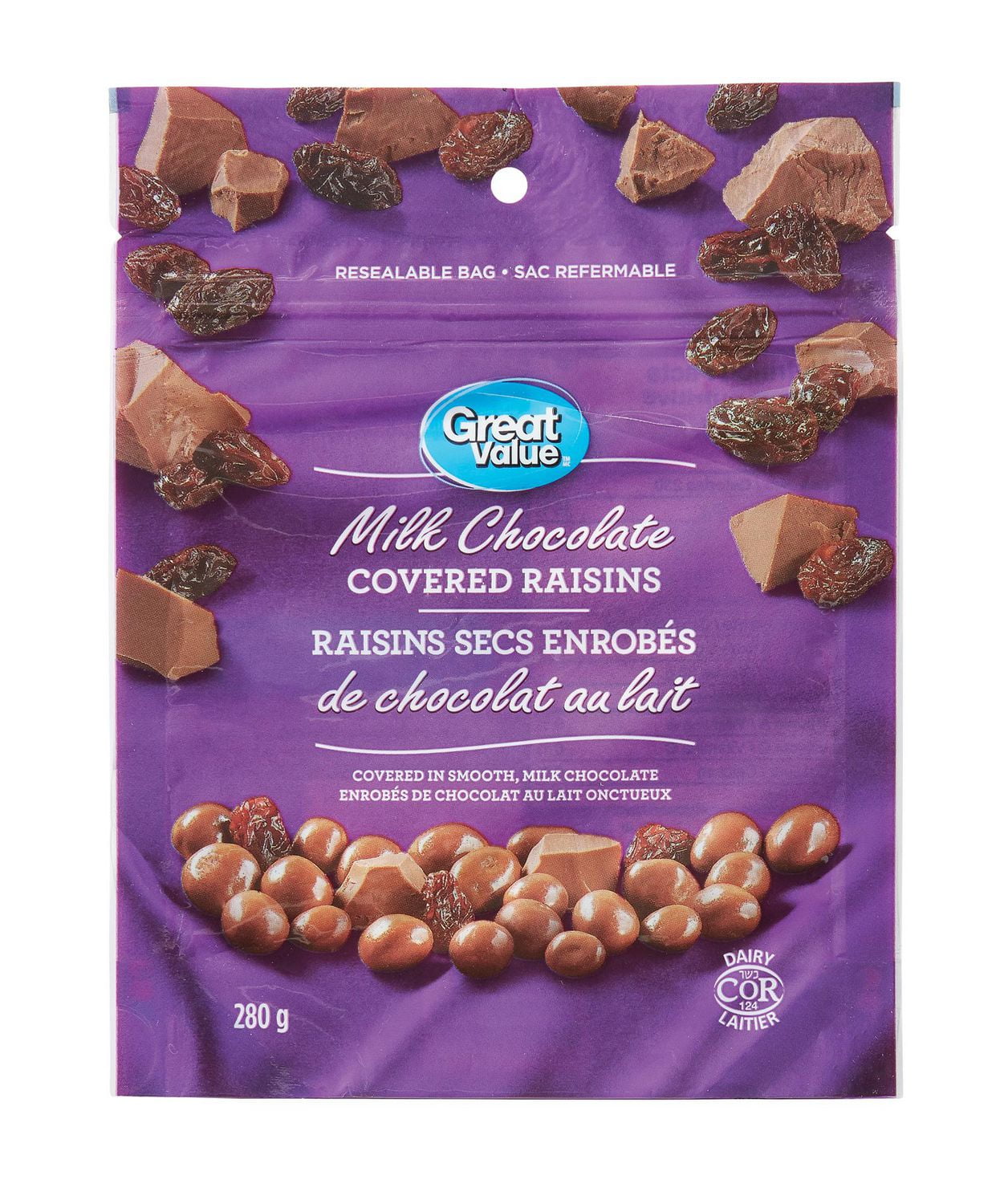 Great Value Milk Chocolate Covered Raisins Walmart Canada