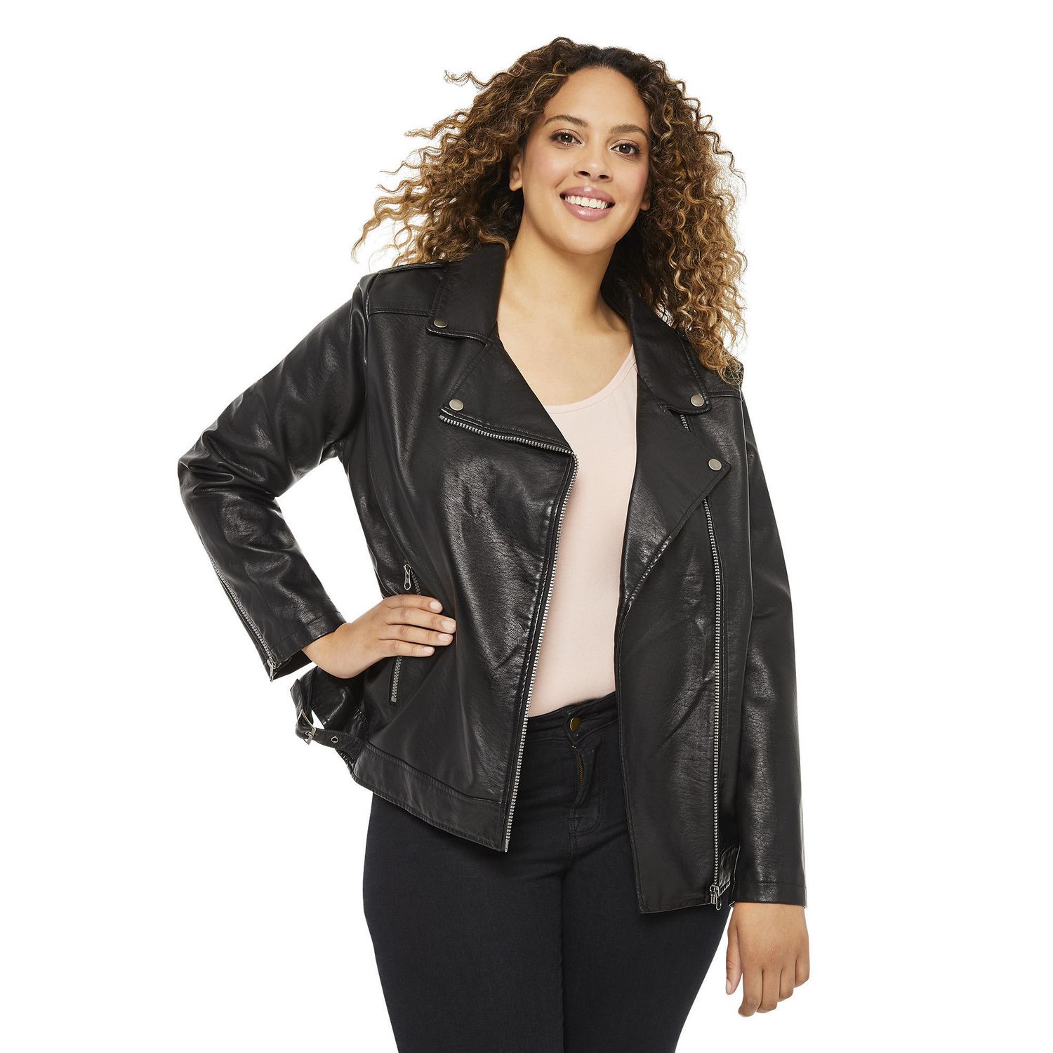 George Plus Women's Faux Moto Jacket | Walmart Canada