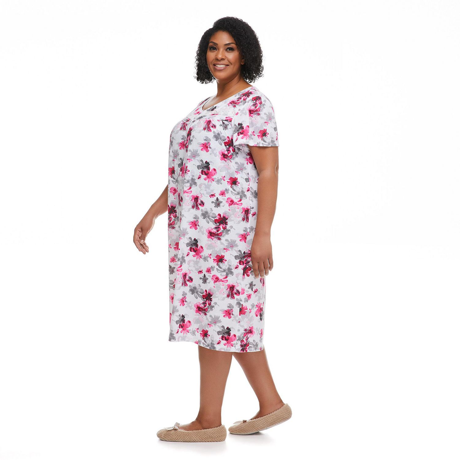 Penmans Plus Women's Flutter Sleeve Nightgown 