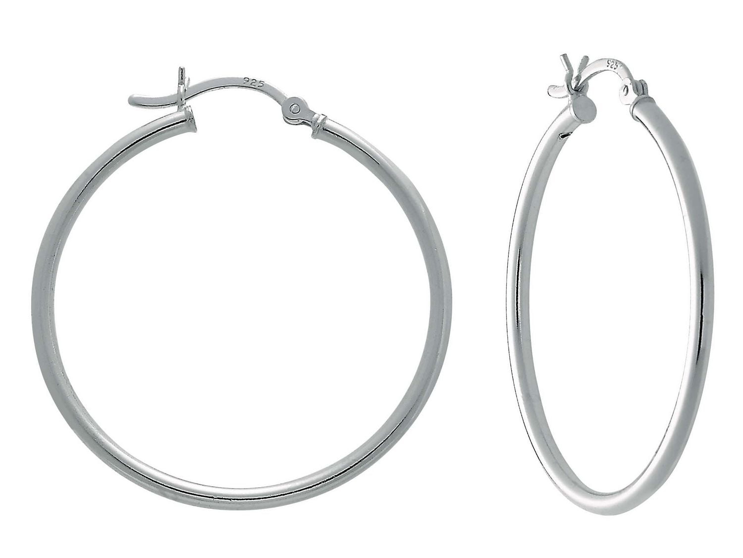 silver tube hoops