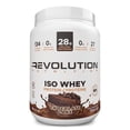 thumbnail image 1 of Revolution Nutrition, Iso Whey, Protein Powder 2LB, 100% Isolate, 28g Protein per Scoop, 27 Servings, Lean Muscle Formula, Low Carb, Gluten Free, 908g, Chocolate Cake (2 Pounds), 1 of 8