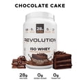 thumbnail image 2 of Revolution Nutrition, Iso Whey, Protein Powder 2LB, 100% Isolate, 28g Protein per Scoop, 27 Servings, Lean Muscle Formula, Low Carb, Gluten Free, 908g, Chocolate Cake (2 Pounds), 2 of 8