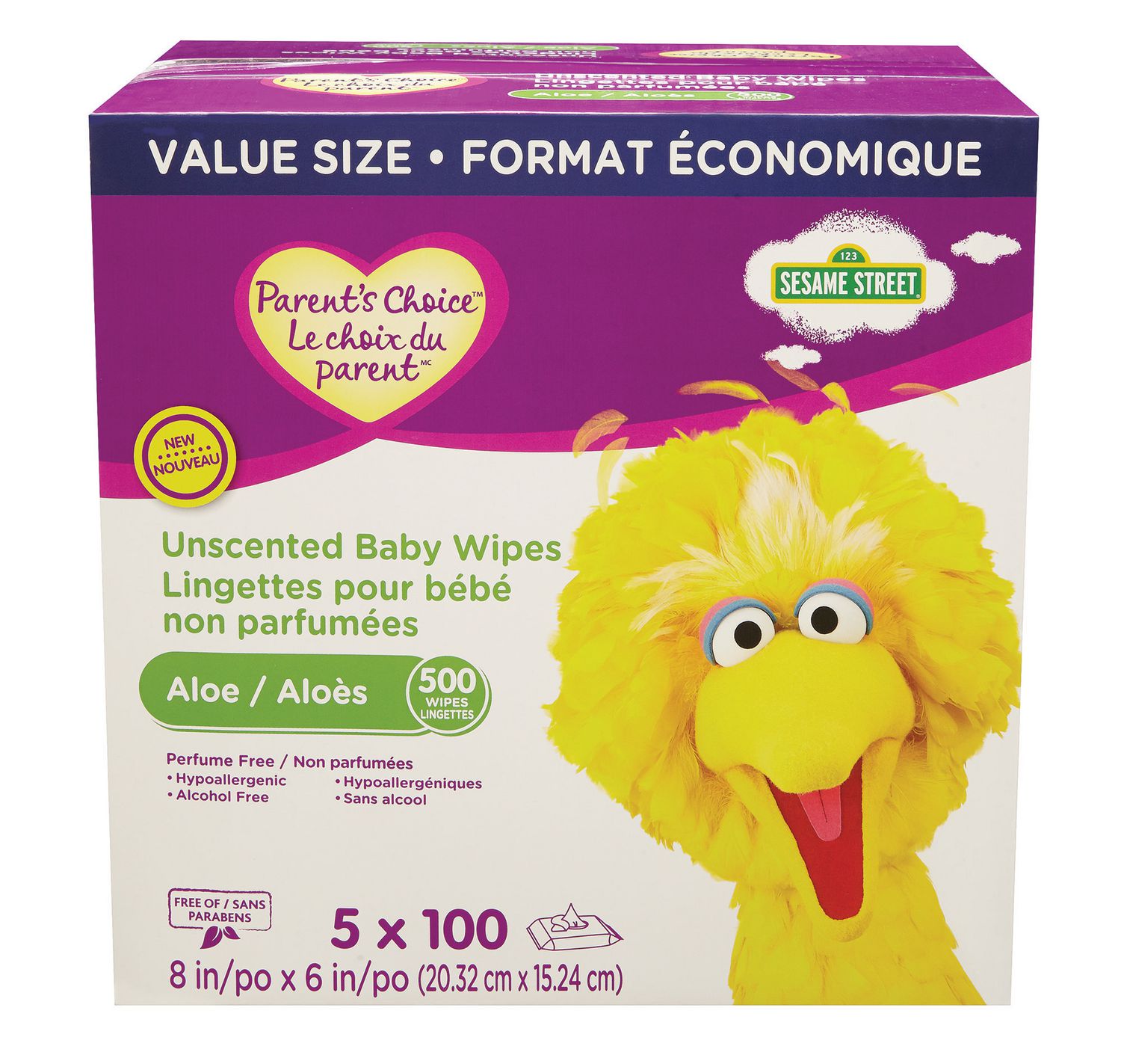 Parent's Choice Sensitive Textured Baby Wipes with Aloe, 1200 wipes 