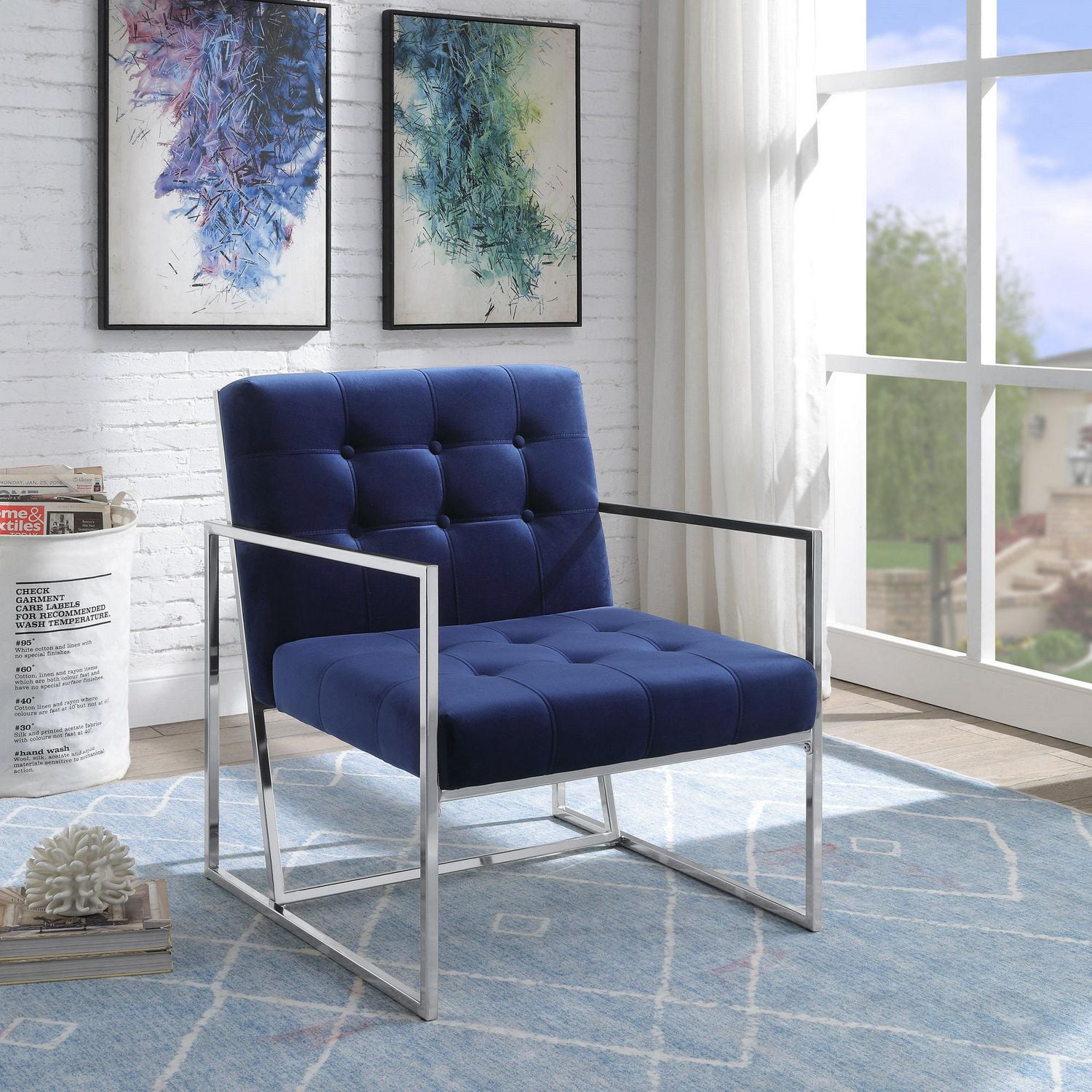 Blue accent 2024 chair walmart