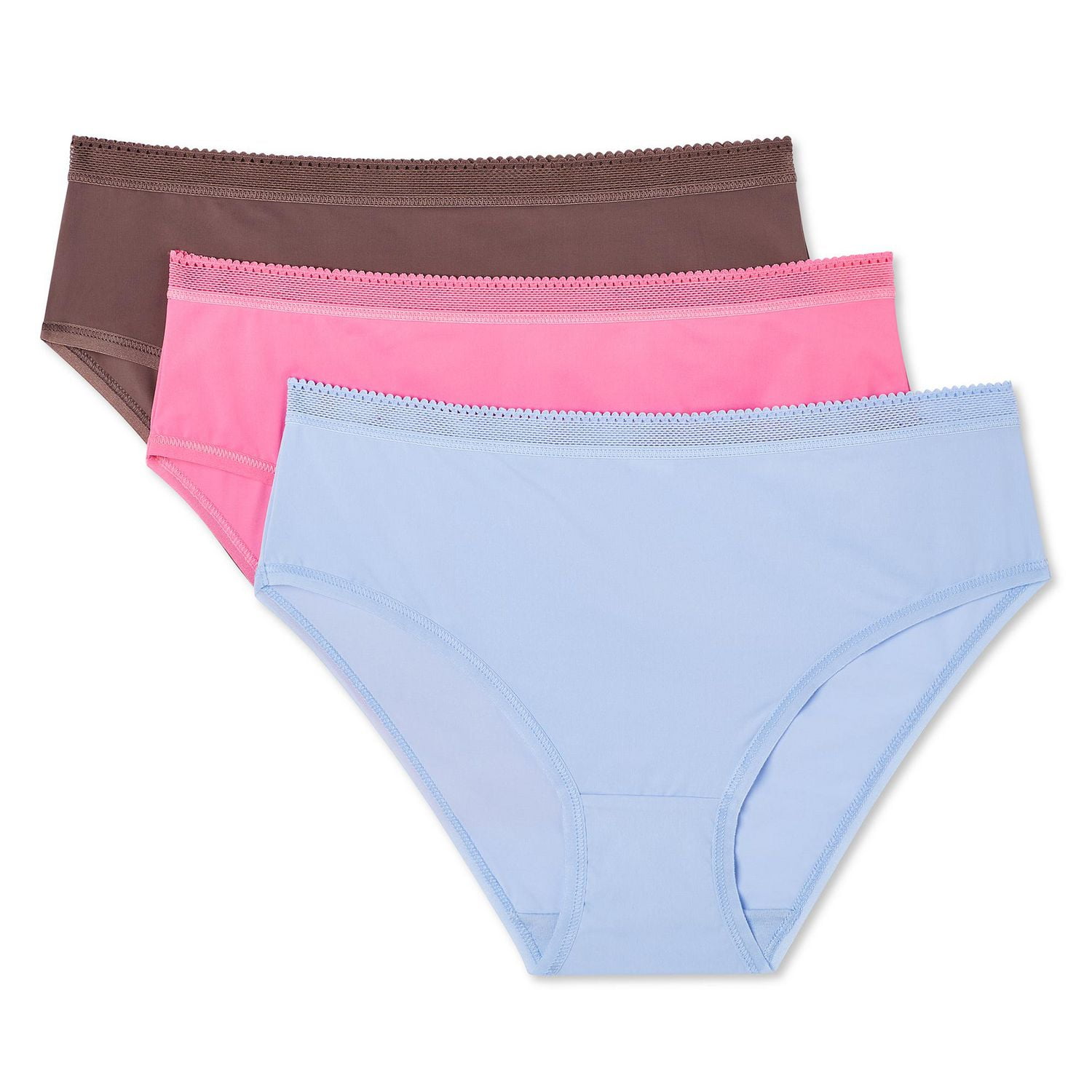 Lot de 3 culottes taille basse en microfibre George pour femmes Tailles P-TG