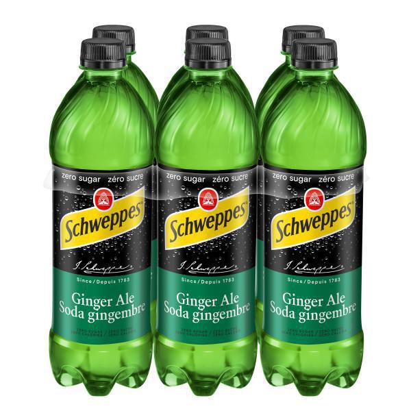 Schweppes Zero Sugar Ginger Ale, 6 x 710 mL bottles | Walmart Canada