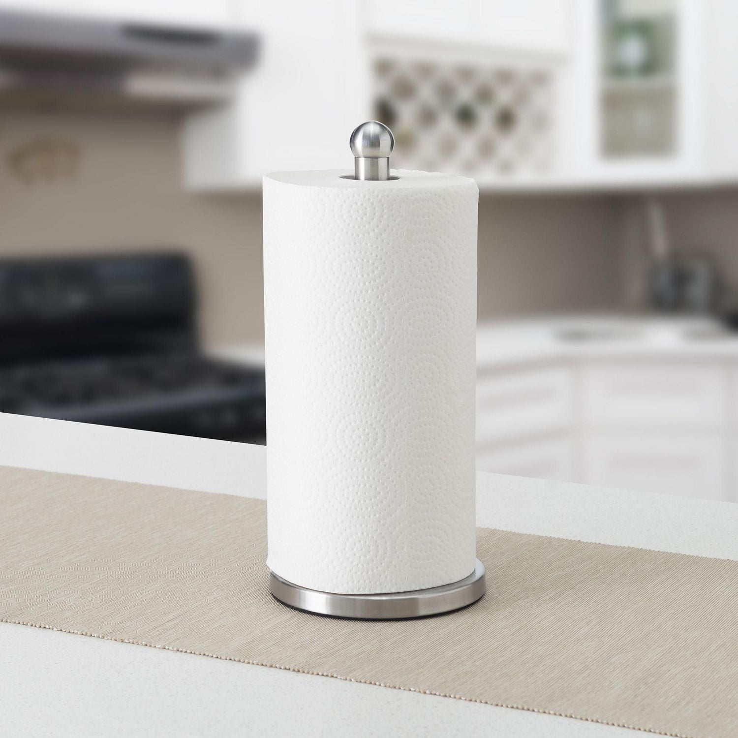 FreeStanding Stainless Steel Paper Towel Holder with Weighted Base