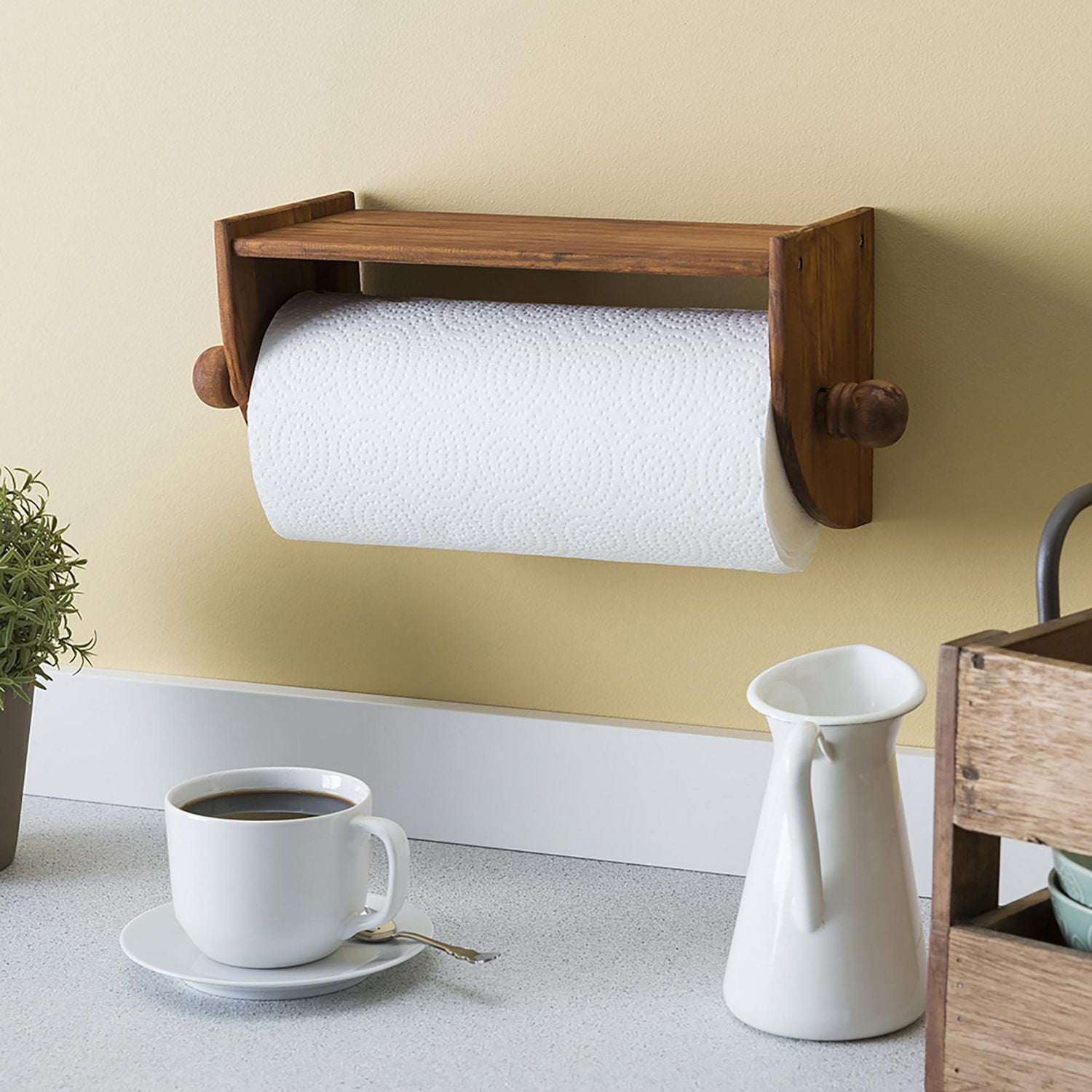 Rustic Collection Pine Wall Mounted Paper Towel Holder Walmart Canada