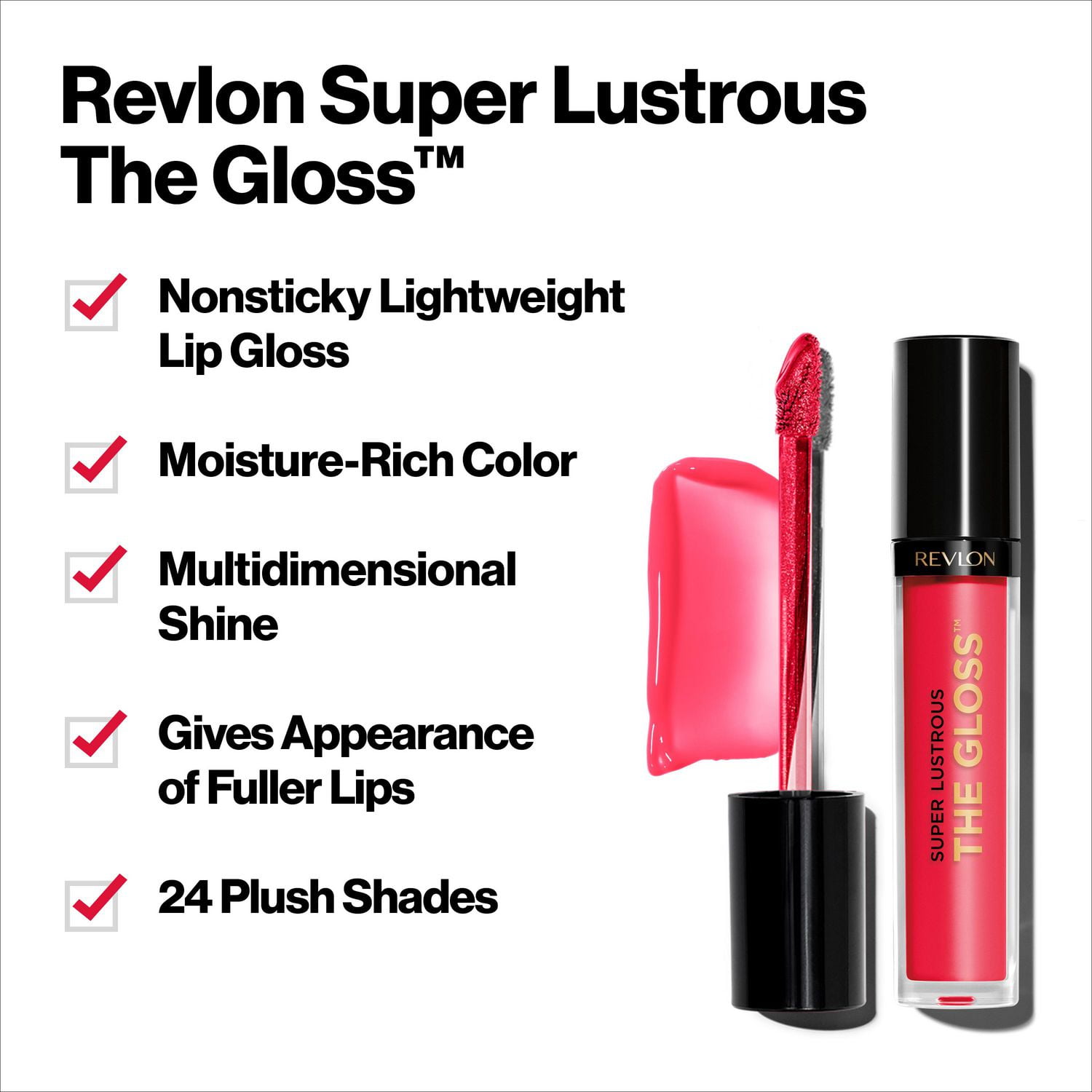 Revlon Super Lustrous™ The Gloss, Lightweight, shiny colour, 0.13 oz