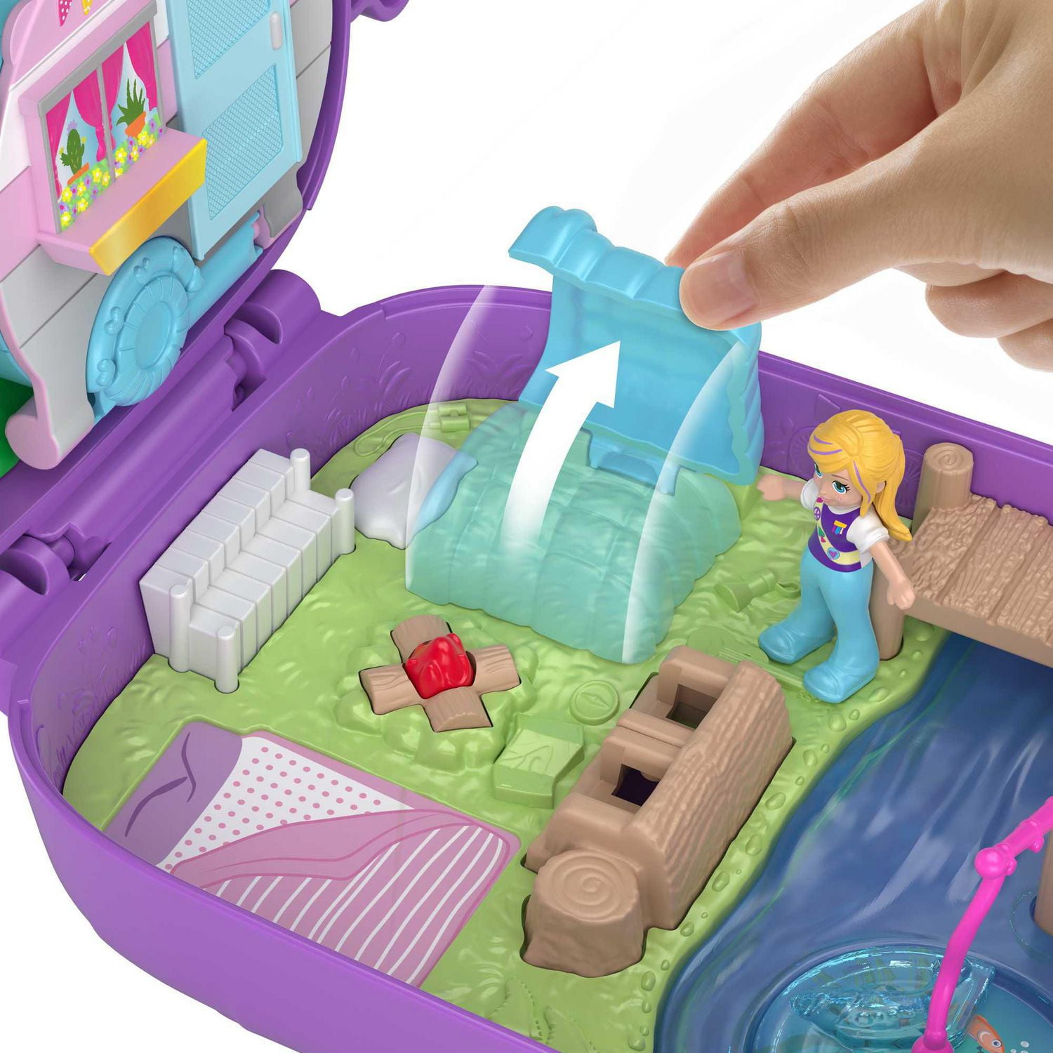 Polly Pocket Pocket World Owlnite Campsite Compact with Polly and