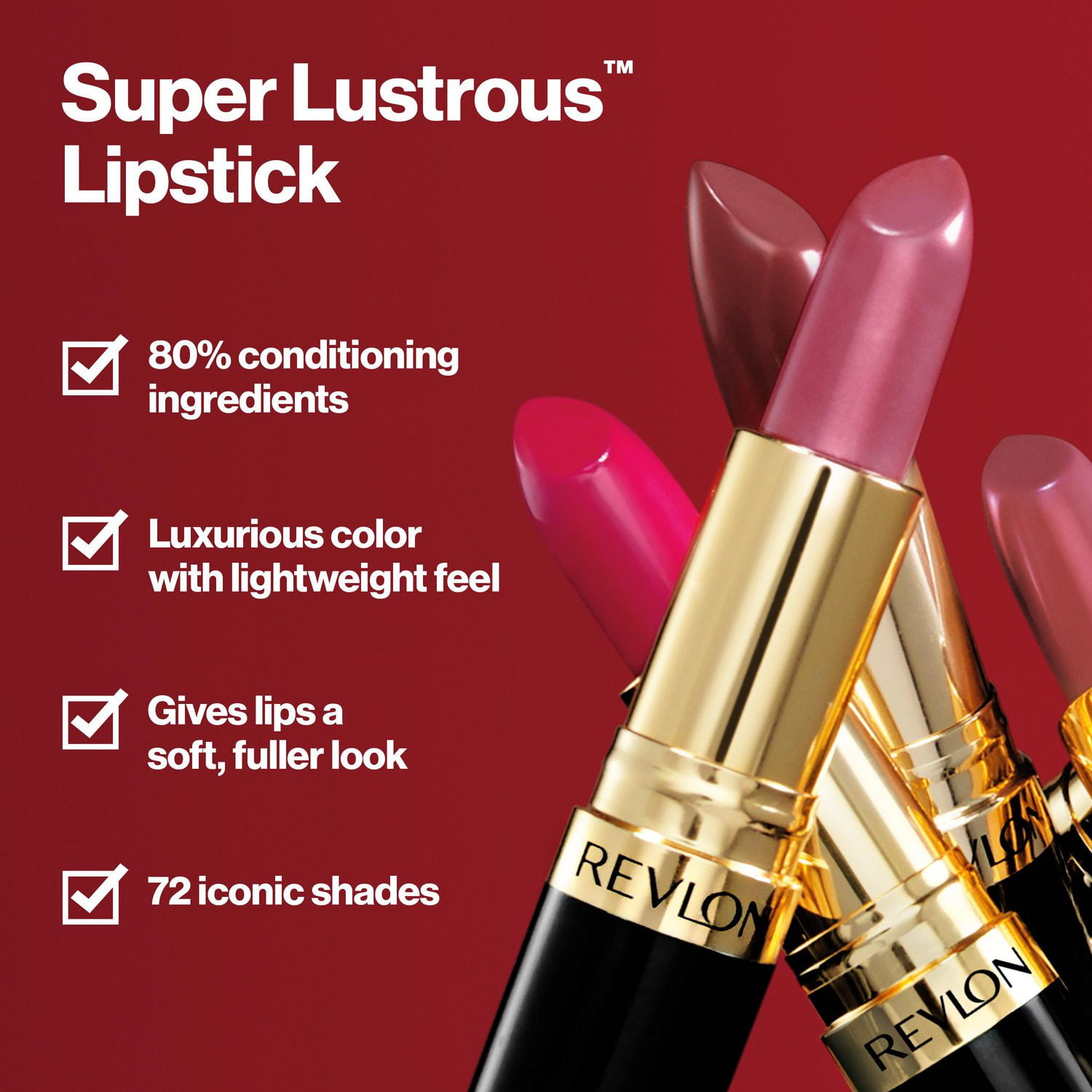 Revlon Super Lustrous Pearl Lipstick, Creamy Formula, 4.2g, SUPERLUST LS 0.043 lbs