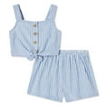 thumbnail image 1 of Ensemble 2 pièces en crépon de coton George pour bébés filles, 1 of 2