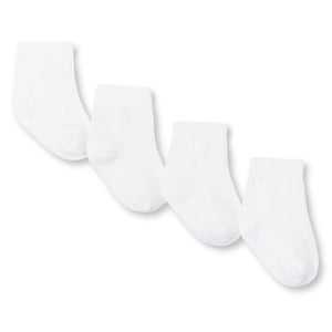 George Infants' Unisex Layette 100% Cotton 4-Pack Socks