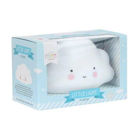 A Little Lovely Company - Veilleuse Sans Fil - Forme de Nuage Souriant - Lumière Douce pour un Sentiment de Sécurité - Sans Fil et Portable - Parfaite pour les Chambres d'Enfants