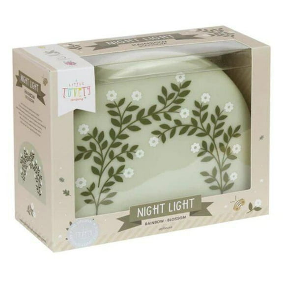 A Little Lovely Company - Veilleuse Arc-en-ciel Fleur - Fonction Minuterie - Piles Rechargeables ou Adaptateur - Lumière Douce pour un Sentiment de Sécurité - Sans Fil et Portable - Parfaite pour les Chambres d'Enfants
