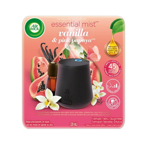 Air Wick Essential Mist Fragrance Oil Diffuser, Vanilla and Pink Papaya ...