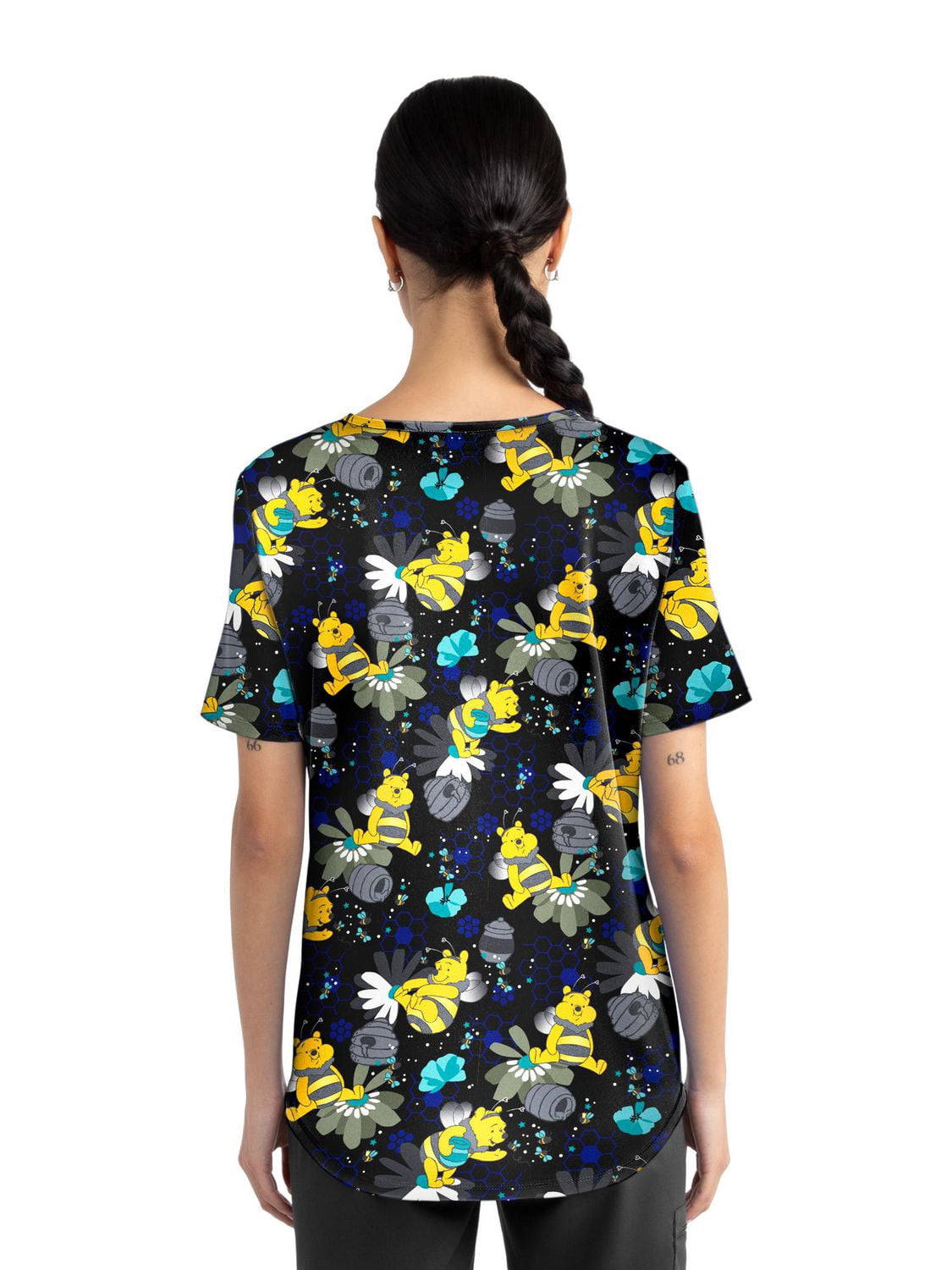 Blouse médicale imprimée Cute As Can Be de la collection Fashion Scrubstar pour femmes, à encolure en V, tailles XS–3XL