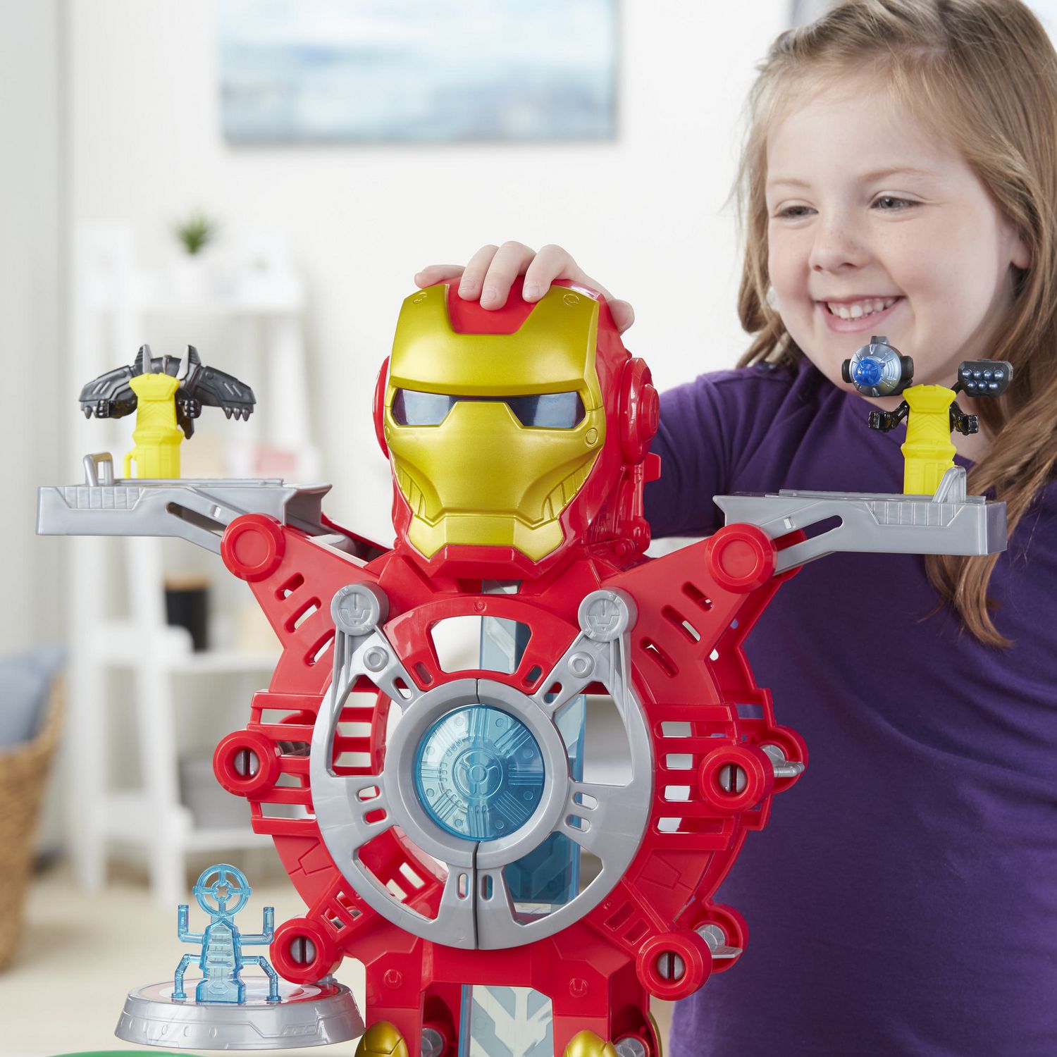 playskool iron man tower