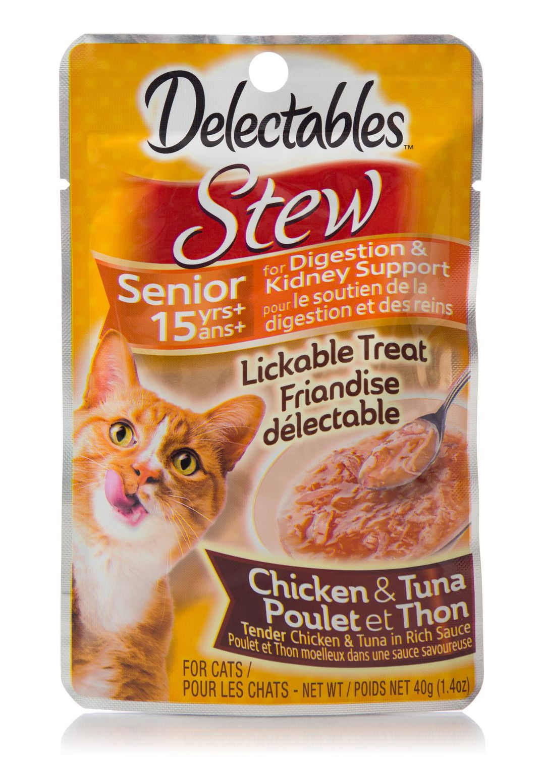 Hartz Delectables Stew CAT Treat Chicken & Tuna for Senior 15 years+