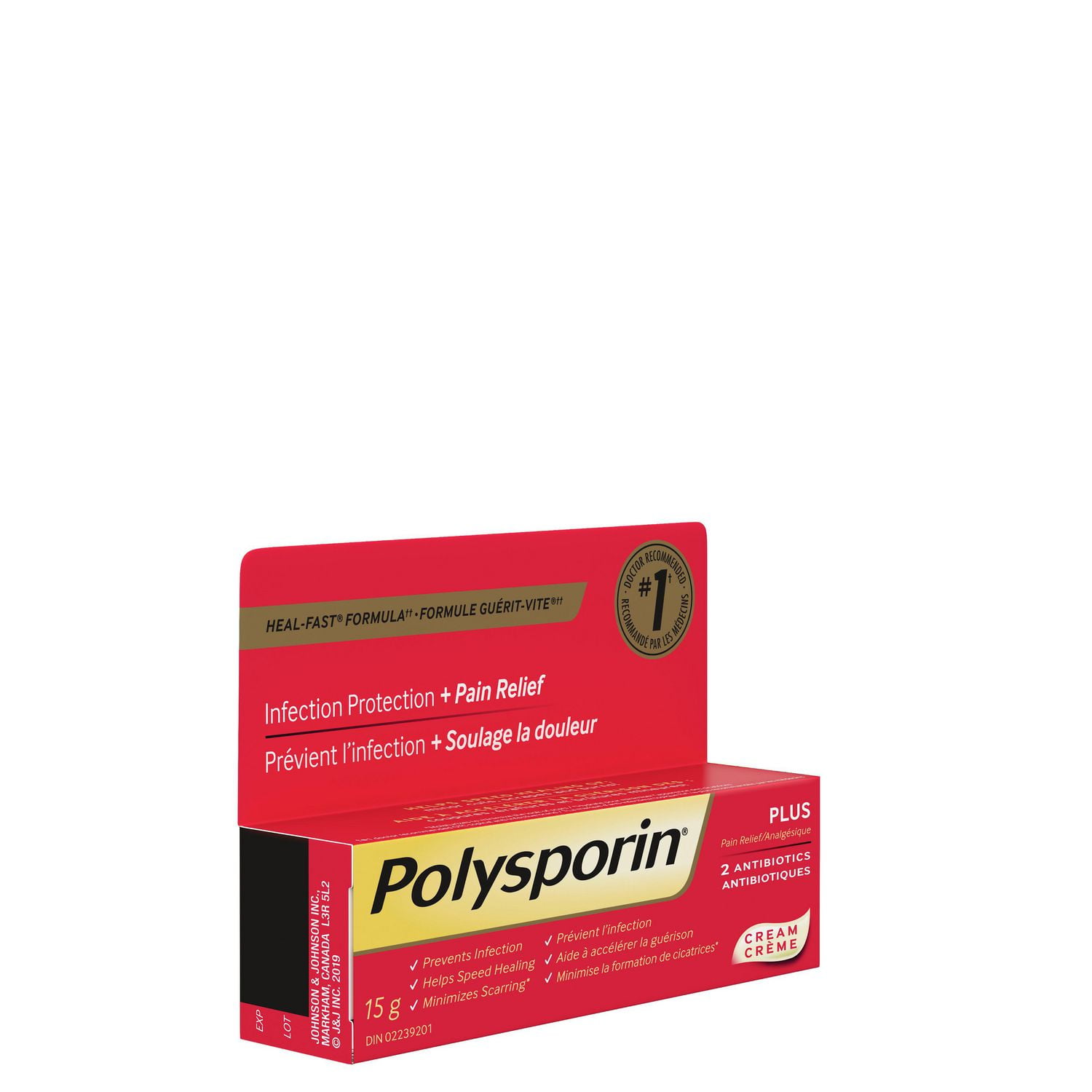 Polysporin Plus Pain Relief Antibiotic Cream, Heal-Fast Formula