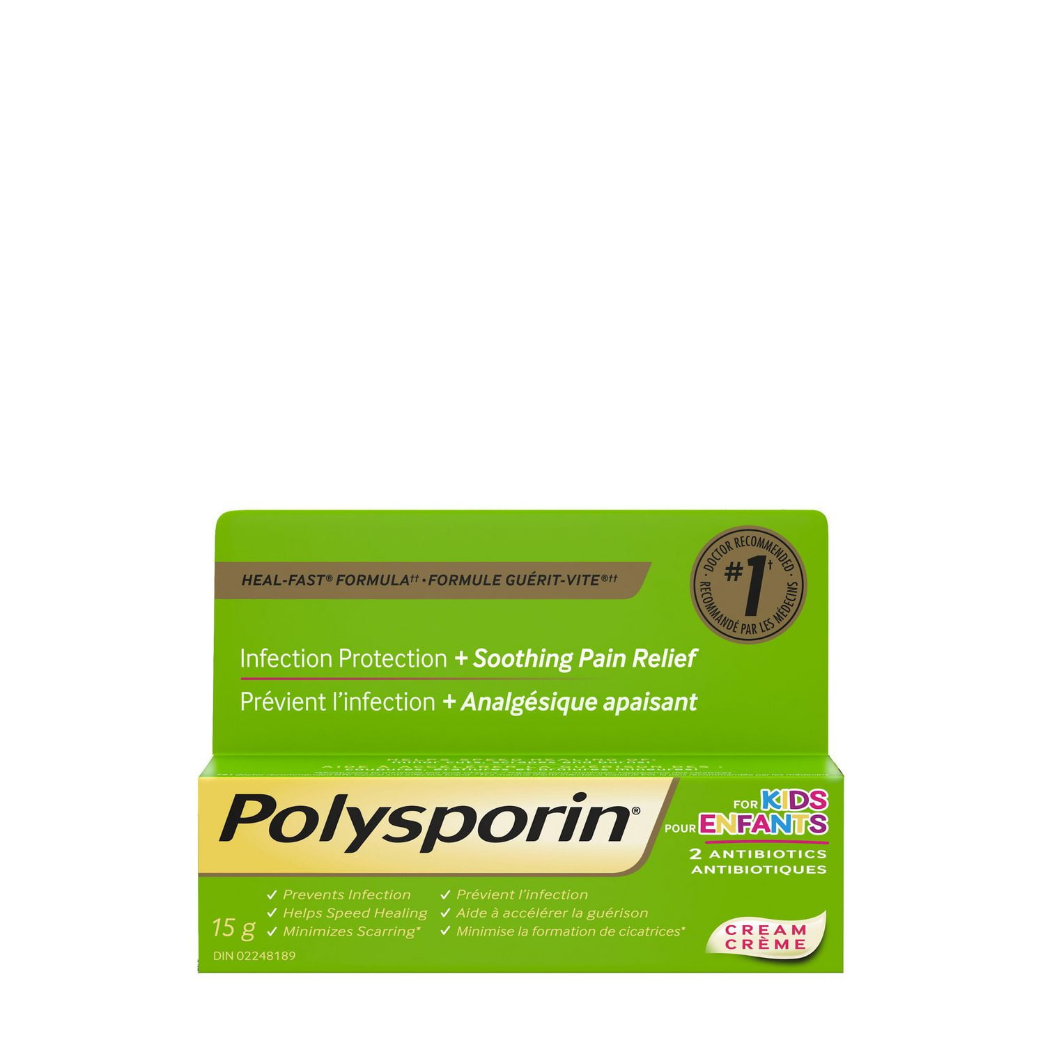 Polysporin pour enfants Crème antibiotique, 15 g 15 g