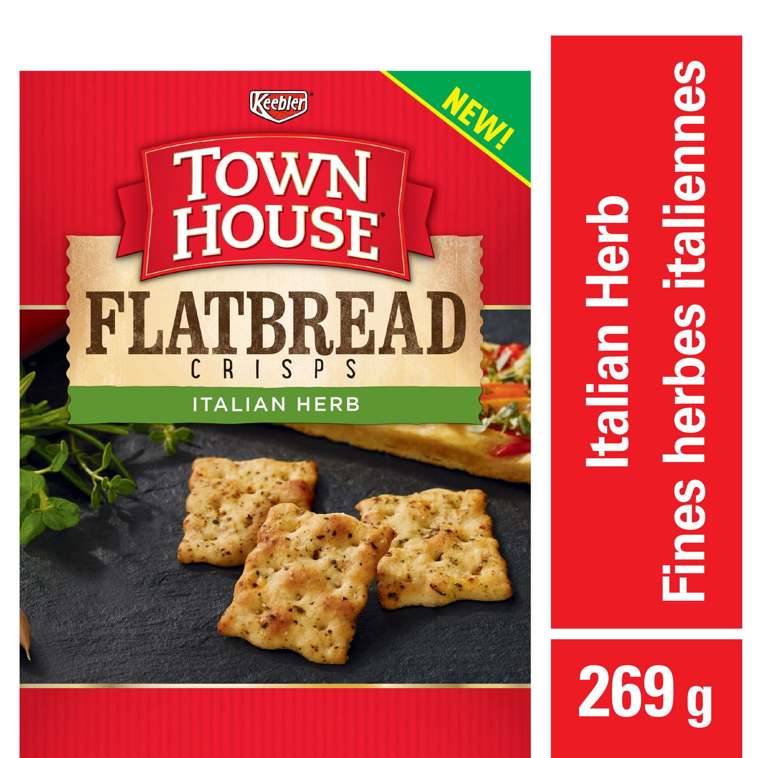 Keebler Town House Flatbread Crisps, Italian Herb, 269g Walmart Canada