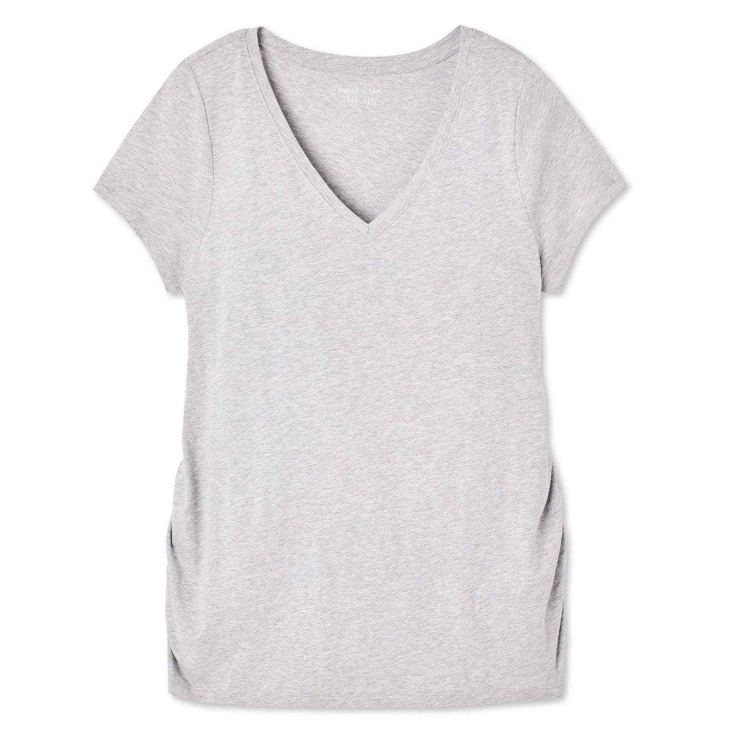 Paisley Sky Maternity Short Sleeve V-Neck Tee