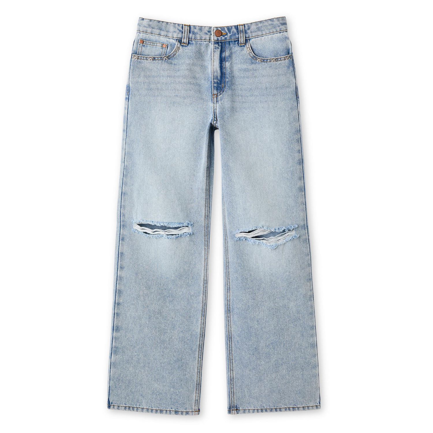 Jean à jambe large avec petites boucles My Sister’s Closet pour filles