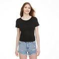 thumbnail image 1 of No Boundaries Women's Short Sleeve Baby Tee, 1 of 6