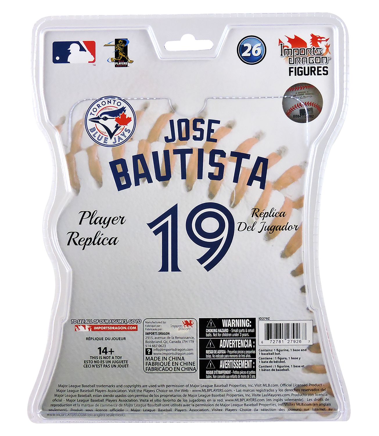 2009 Toronto Blue Jays SIGNED Topps JOSE BAUTISTA WalMart Black Border #261  COA
