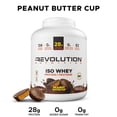 thumbnail image 2 of Revolution Nutrition, Iso Whey, Protein Powder 6LB, 100% Isolate, 28g Protein per Scoop, 82 Servings, Lean Muscle Formula, Low Carb, Gluten Free, 2700g, Peanut Butter Cup (6 Pounds), 2 of 8