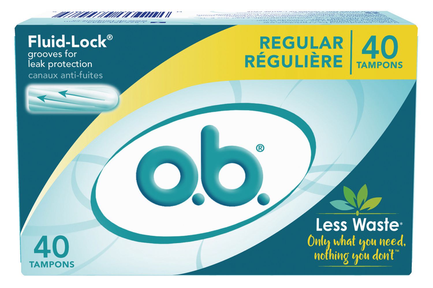 o.b. Tampons Regular Absorbency Unscented, 40 count - Smith's Food and Drug