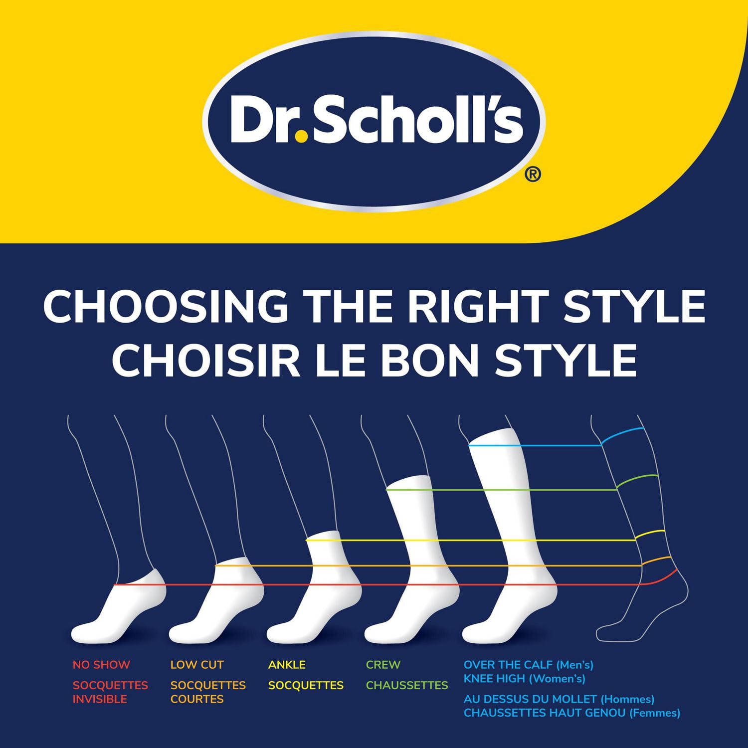 Dr. Scholl's Women's Cushioned Diabetic and Circulatory Crew Socks - 4 Pair Pack