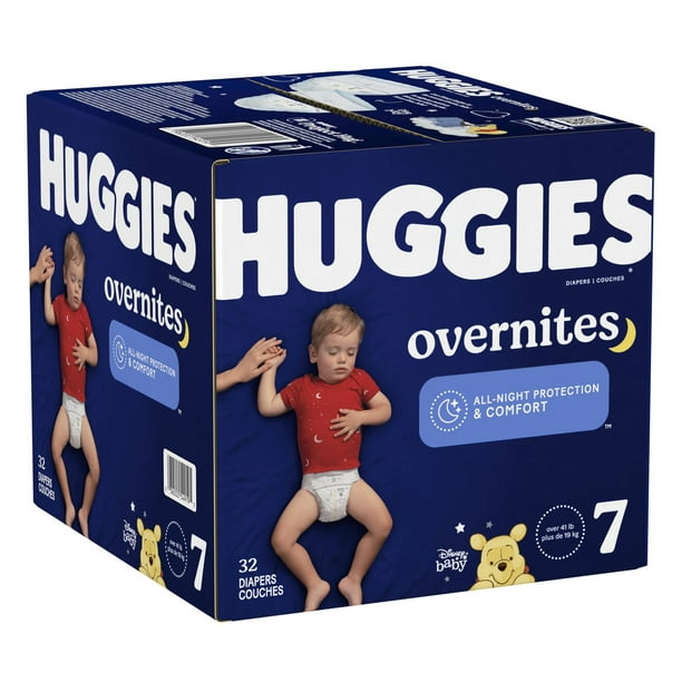 HUGGIES Overnight Diapers Size 7 (41+ lbs), 68 Ct, Huggies