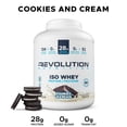 thumbnail image 2 of Revolution Nutrition, Iso Whey, Protein Powder 6LB, 100% Isolate Protein, 82 Servings, Lean Muscle Formula, Low Carb, Gluten Free, Cookies & Cream, 2 of 8