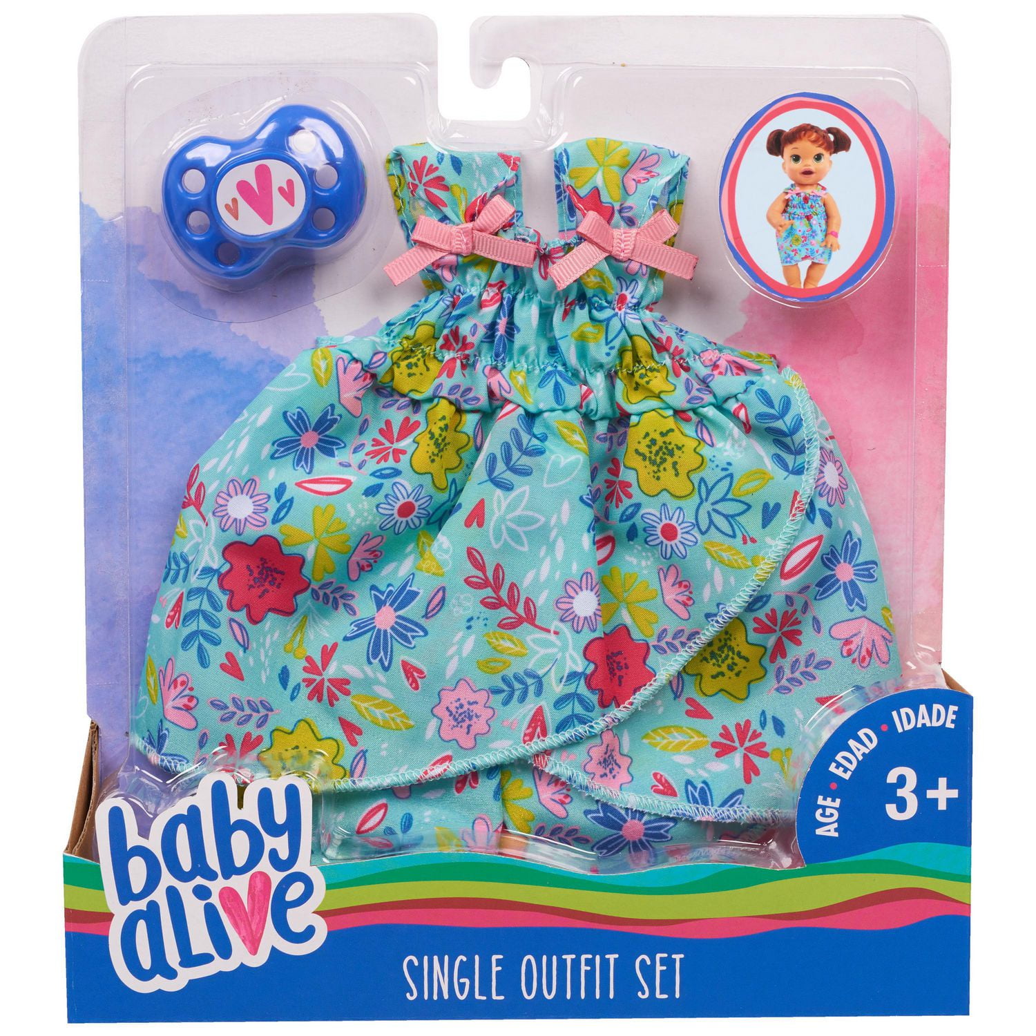 Baby Alive Mix and Match Outfit (Floral Printed Dress+ Pants) 