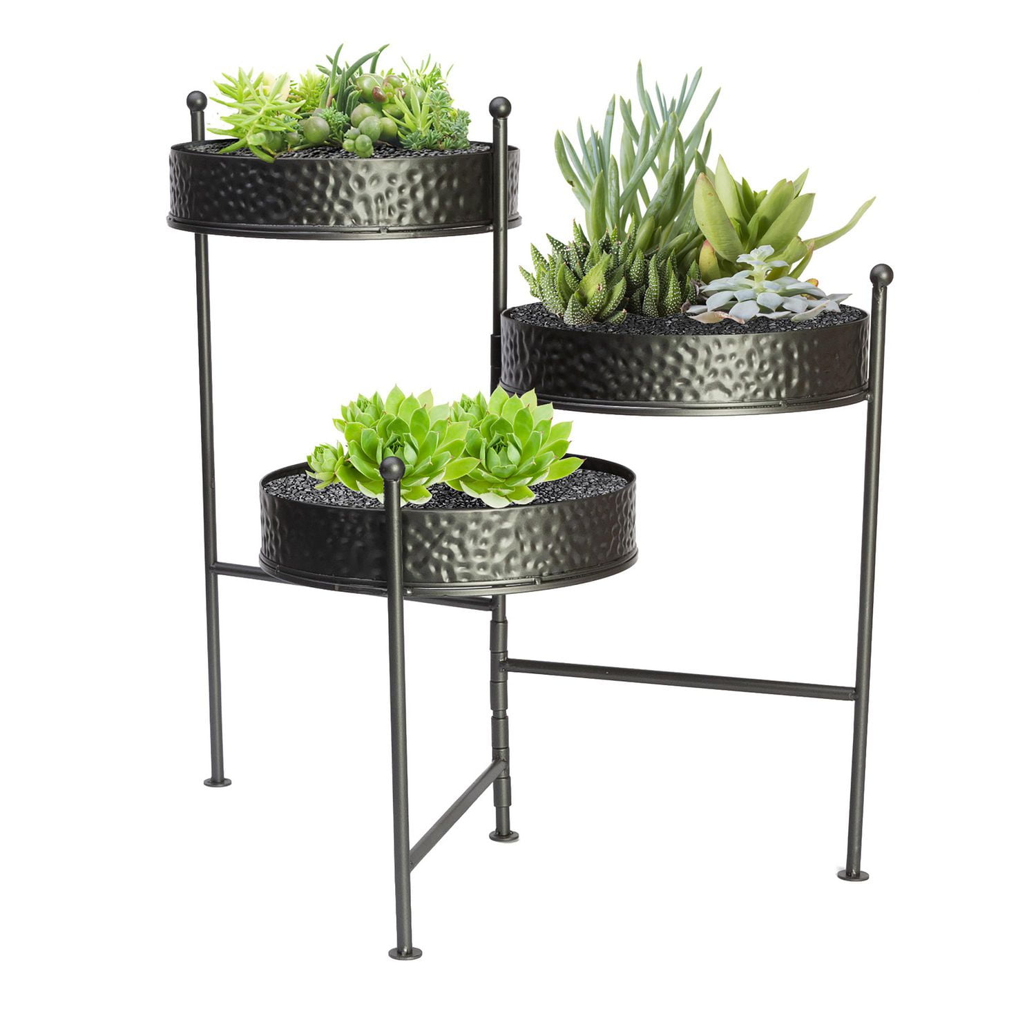 Contemporary Metal Trays 3tier Folding Plant Stand Walmart Canada