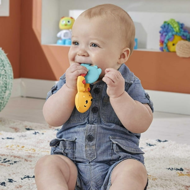 Fisher-Price Léopard hochet, jouet sensoriel pour nouveau-né et bébé 