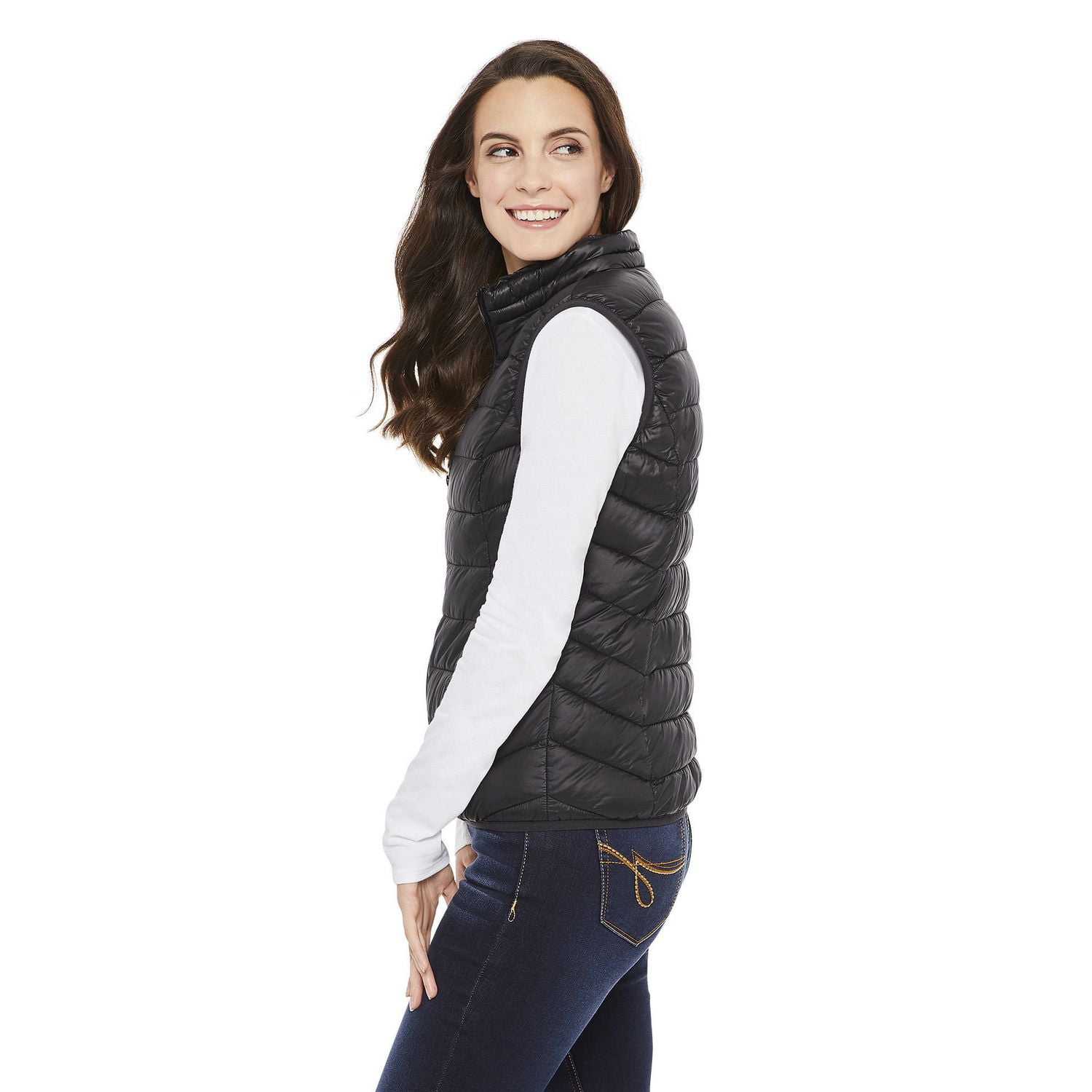 Womens puffer sale vest walmart