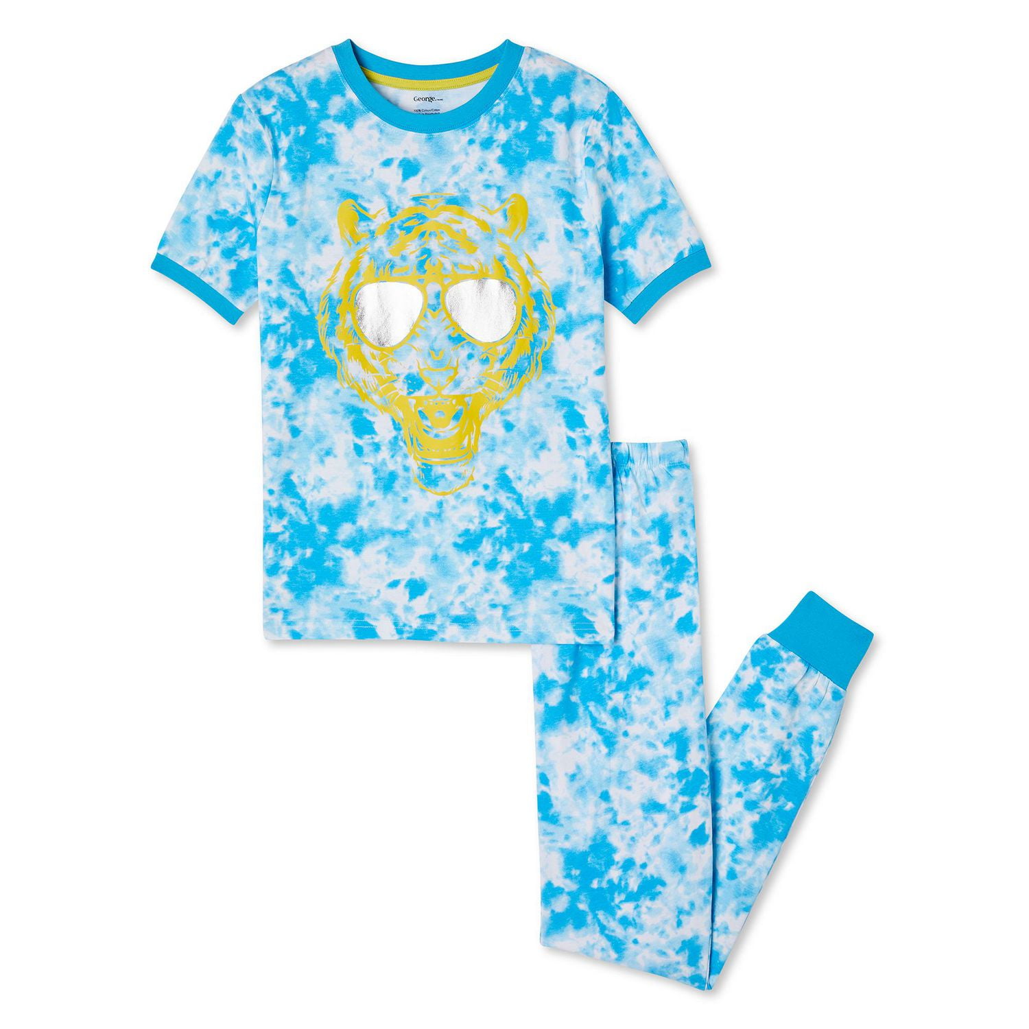 Pyjama 2 pieces avec t shirt et pantalon George pour garcons Walmart