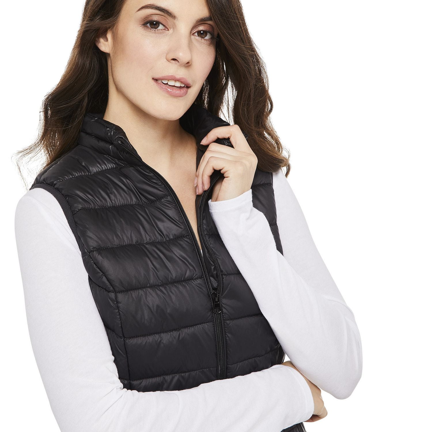 George Women's Long Quilted Vest 