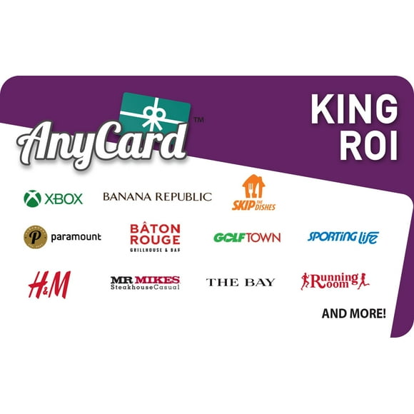 Canada AnyCard King $100 eGift Card (Email Delivery)