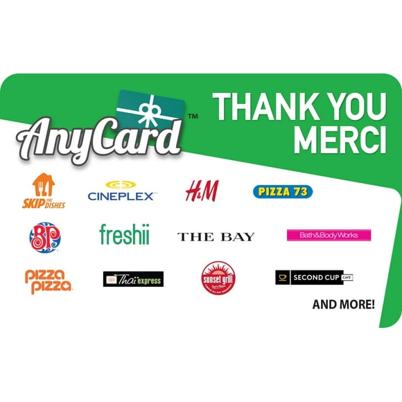 Canada AnyCard Thank You $50 eGift Card (Email Delivery)
