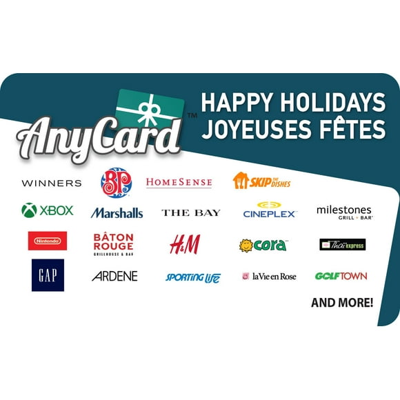 Canada AnyCard Holidays $100 eGift Card (Email Delivery)