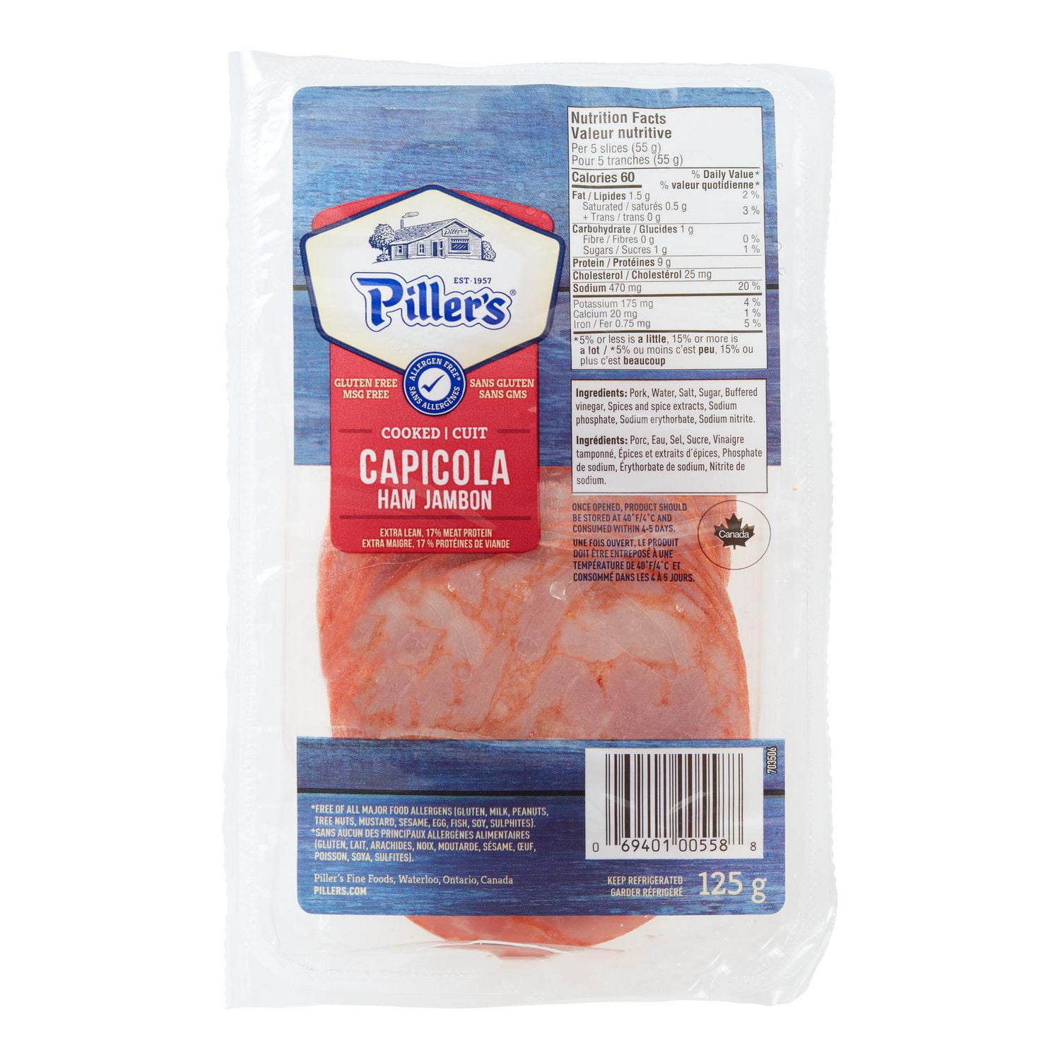 Piller’s Cooked Capicola Ham Walmart Canada