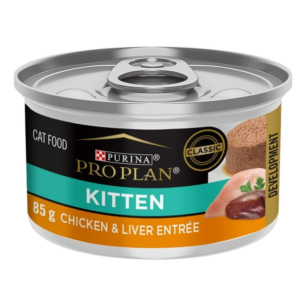 PRO PLAN Kitten Pâtée au poulet pour chaton - Boîtes de 85g