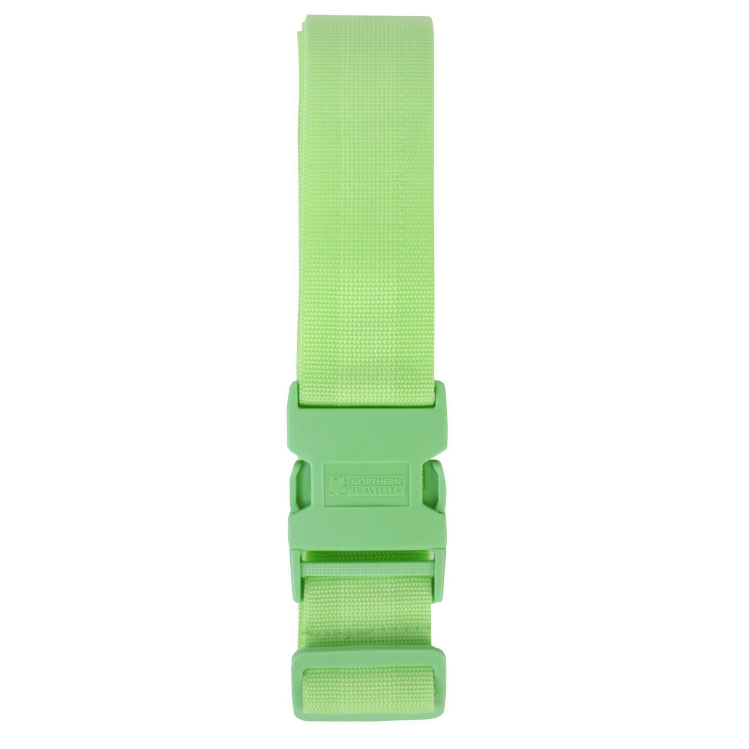 1pc Green Outdoor Luggage Binding Belt Double-Locking Buckle Type